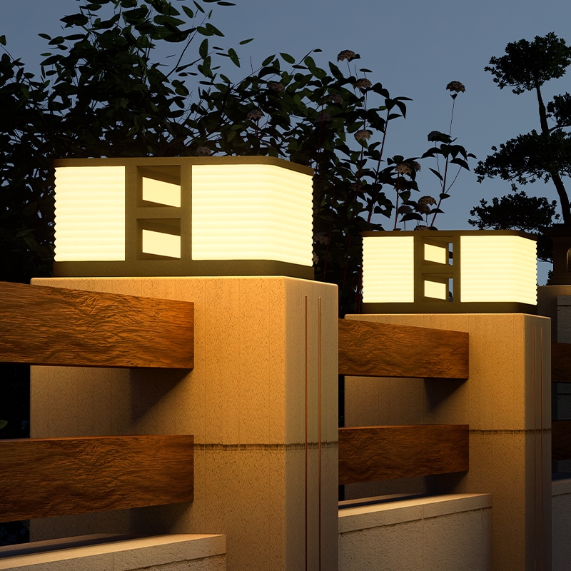 太阳能户外防水庭院柱头灯