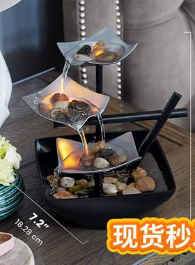 homedecor流水摆件桌面喷泉工艺品办公室流水喷泉风水摆件代发