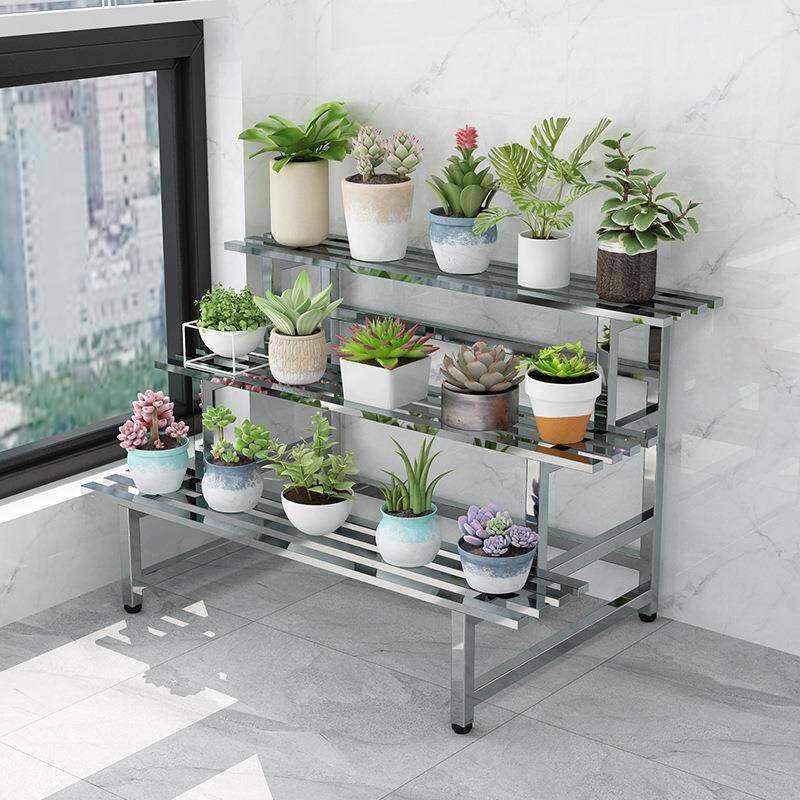 花架铁艺不锈钢庭院加宽植物摆放架多肉花室内盆景阳台加高绿植