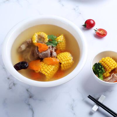 酒店陶瓷富贵汤窝大汤碗带盖广式老火双线汤窝大号光口汤古鸡盅