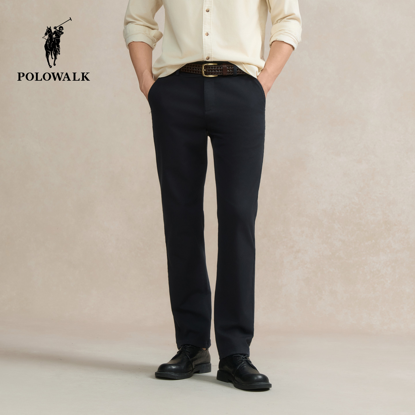 POLOWALK男装休闲裤2025秋冬裤新品商务休闲绅士显瘦直筒