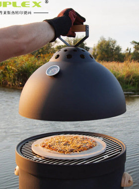 新款户外铁烤炉 多功能五合一烧烤炉 烤披萨煮茶Kamado BBQ Grill