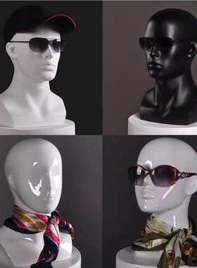 头模模特头头模人头假人头VR眼镜假发帽子领带项链口罩展示道具