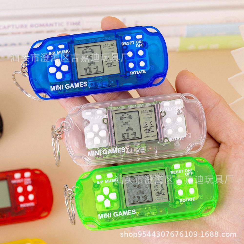 跨境俄罗斯方块电子游戏机创意怀旧掌上长方形游戏机钥匙扣