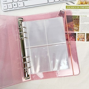 拍立得相册活页镭射插袋卡册情侣照片爱豆周边小卡票据收纳大容量