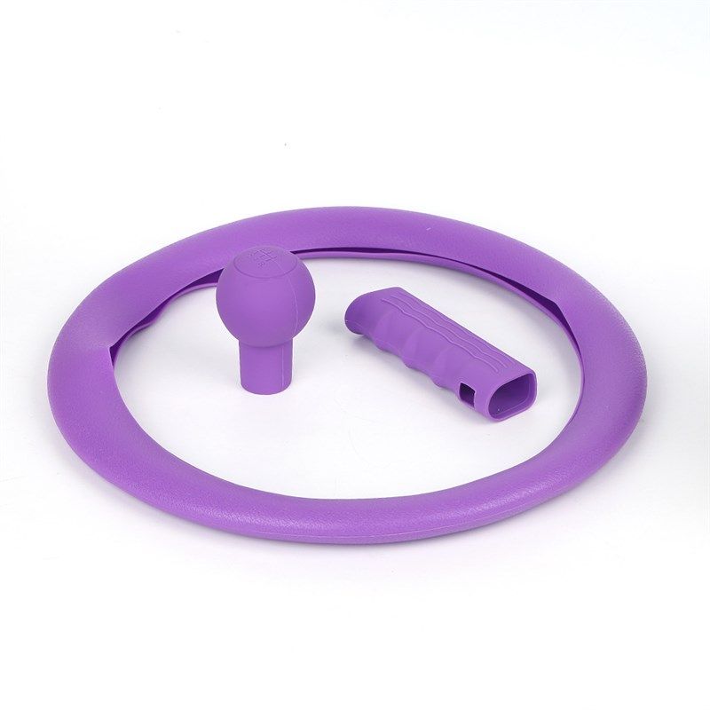 适用大众硅胶蛇纹方向盘套手刹套挂档套把套刹车柄套球形档位套