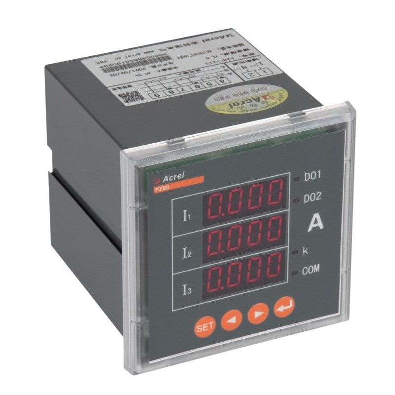 安科瑞PZ80-AI3三相四线交流电流表76开孔嵌入式电力仪表485通讯