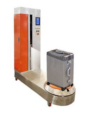 行李打包机酒店机场行李缠绕膜包装机lp600s预拉伸缠膜打包机