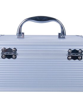 金隆兴铝合金印章盒 方形收纳箱带锁印章财务B8050印章箱子直销