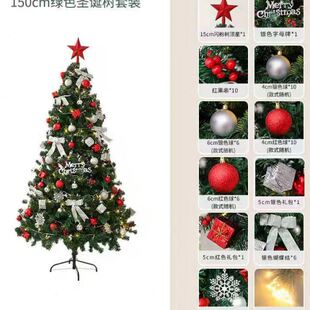 2.1米仿真商场橱窗家用摆件发光圣诞装 新款 1.8 圣诞树套装 饰 1.5