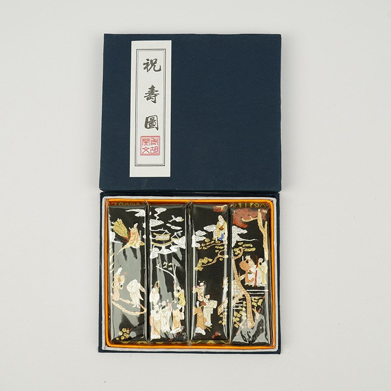 老胡开文徽墨墨条五彩墨油烟墨研磨墨块墨锭墨条一两盒装书画老墨