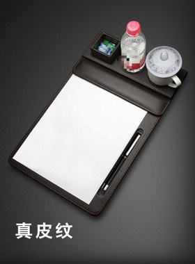 会议夹垫板a4文件会议垫板夹定 制酒店便签夹写字皮革杯垫杯托log