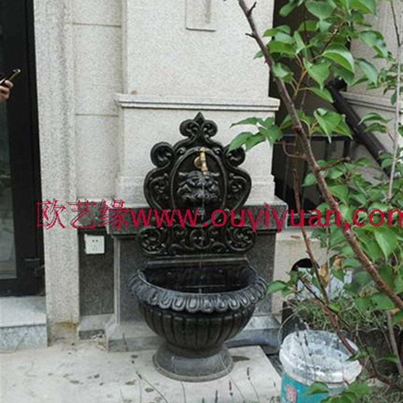 定做铸铁壁e盆水景铸铁水盆别墅喷泉 花园水池盆景观喷泉工艺品