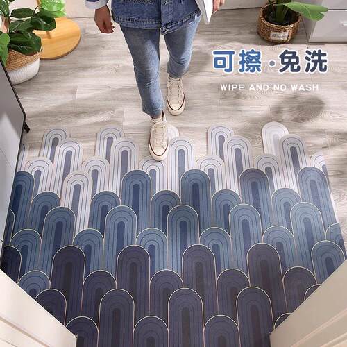 皮革入户门地垫免洗可擦pvc脚垫门垫进门家用玄关可W裁剪防滑地毯