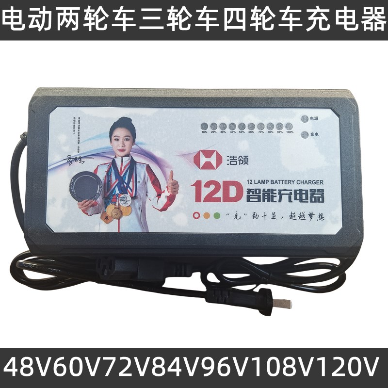 电动车充电器48v60V72tV96V铅酸蓄电池充电器电动三轮车四轮车充