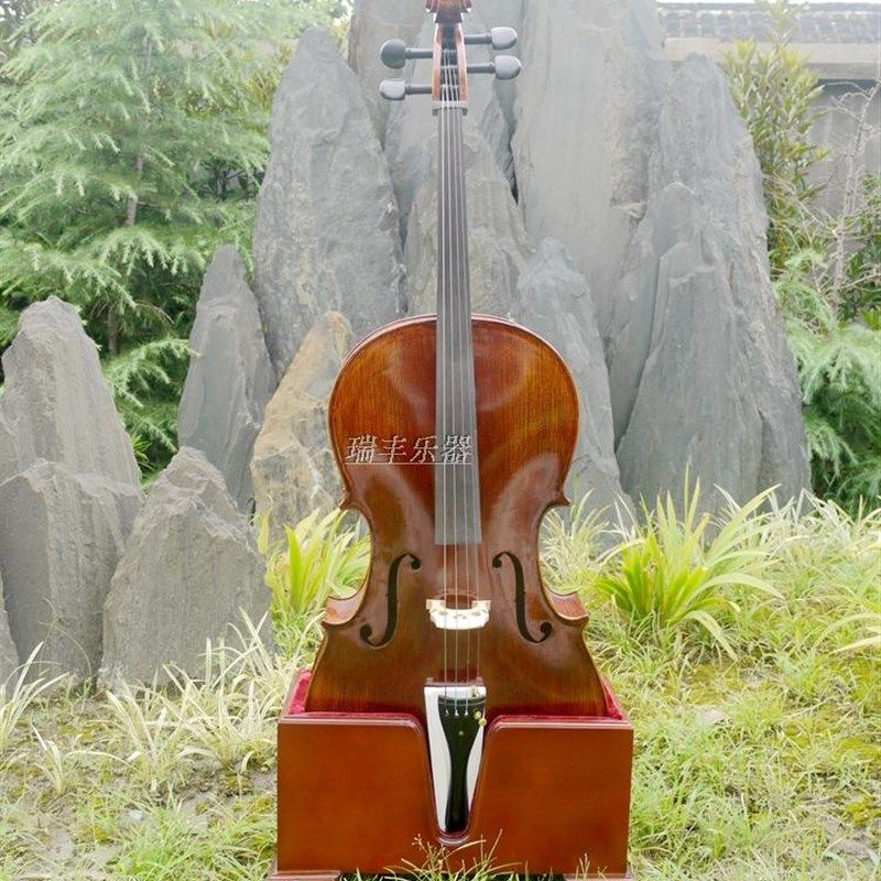 木制大提琴底座 琴架子展示架低音贝司琴托琴Q座支架琴配件 稳固