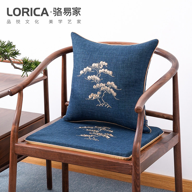 松树中式茶e椅坐垫红木家具沙发椅D子垫太师椅茶桌茶椅垫餐椅圈椅