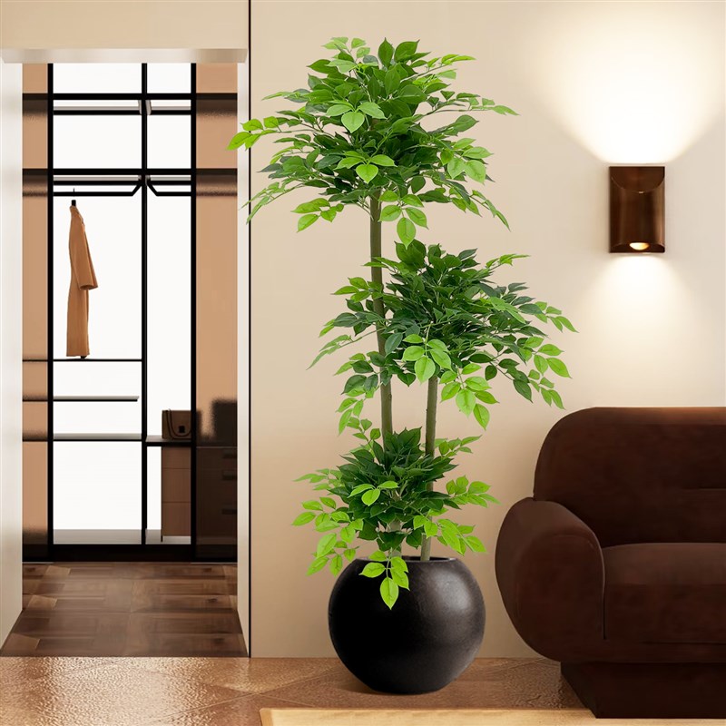 仿真绿植幸福树室内n客厅沙发边落地盆栽摆件装饰高级仿生植物假