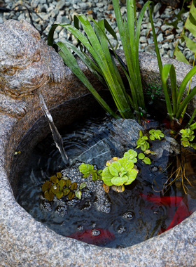 中式室外鱼池造景假山流水摆y件循环水景貔貅招财庭院阳台花园