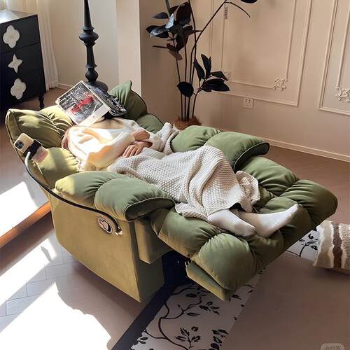懒人小沙发可躺可m睡单人卧室公寓出租房小户型多功能躺椅子