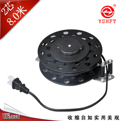 自动收卷线盘两芯8米伸缩绕线卷线器两芯电源线卷线盘YSH-14.09-2