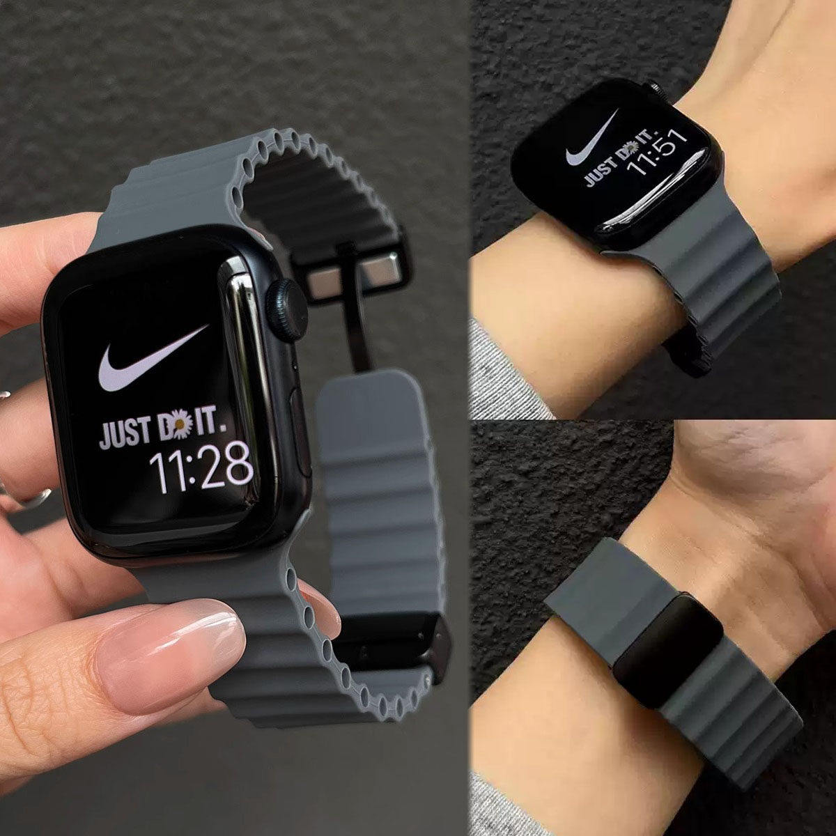适用红米watch6/5/4手表带海洋硅胶磁吸扣小米手环10pro/9pro腕带
