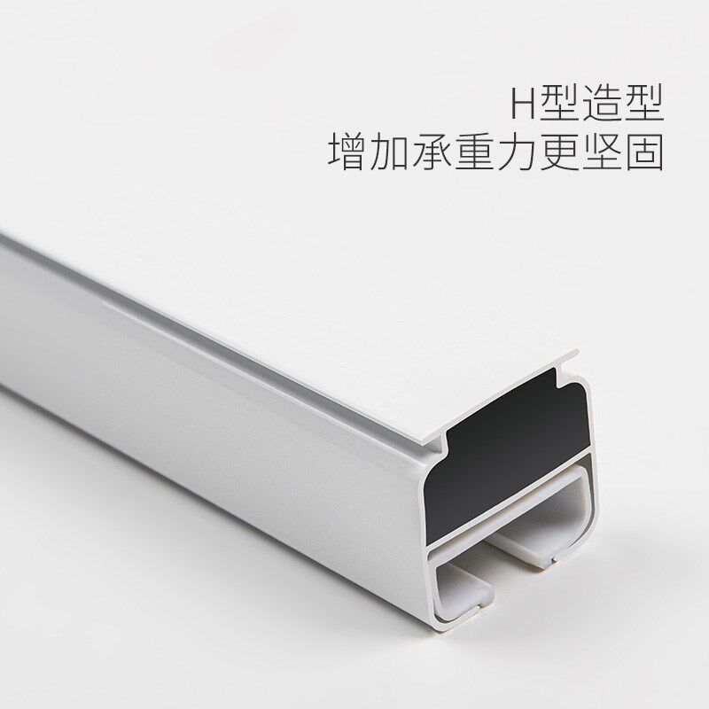 轨顶装双b轨重型窗帘杆子静音加厚配件窗帘轨道滑轮直窗帘导轨侧