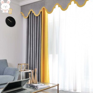 缝隙遮光欧式 窗 幔飘顶围宫廷窗帘头帘头上飘窗公主R顶部围幔上