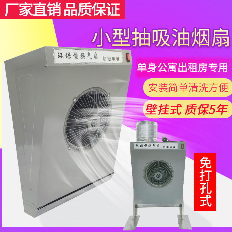 纯铜线厨房小型吸油烟机6寸壁挂式排气扇L简易迷你侧吸式抽油烟机