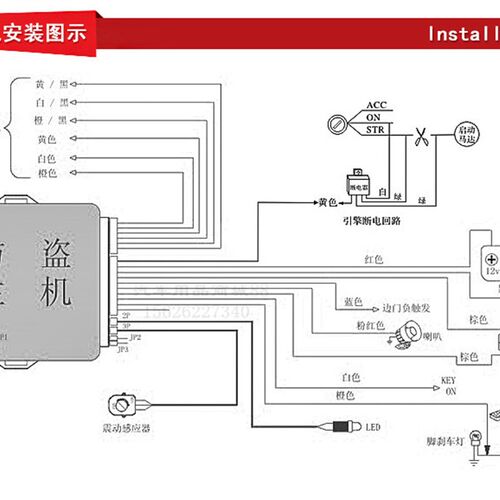 贝奥斯 aPLC 2000 防盗器配件 可配折叠遥控 核对接口是否一致