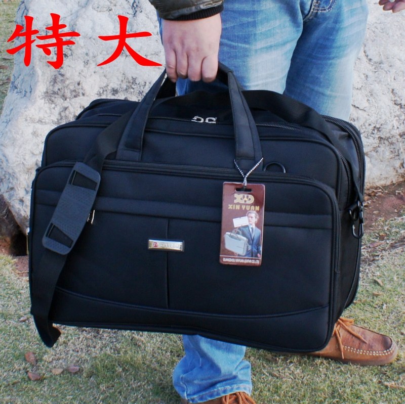 特大容量横款手提l包加厚旅行包业务公文包男士商务出差包电脑背