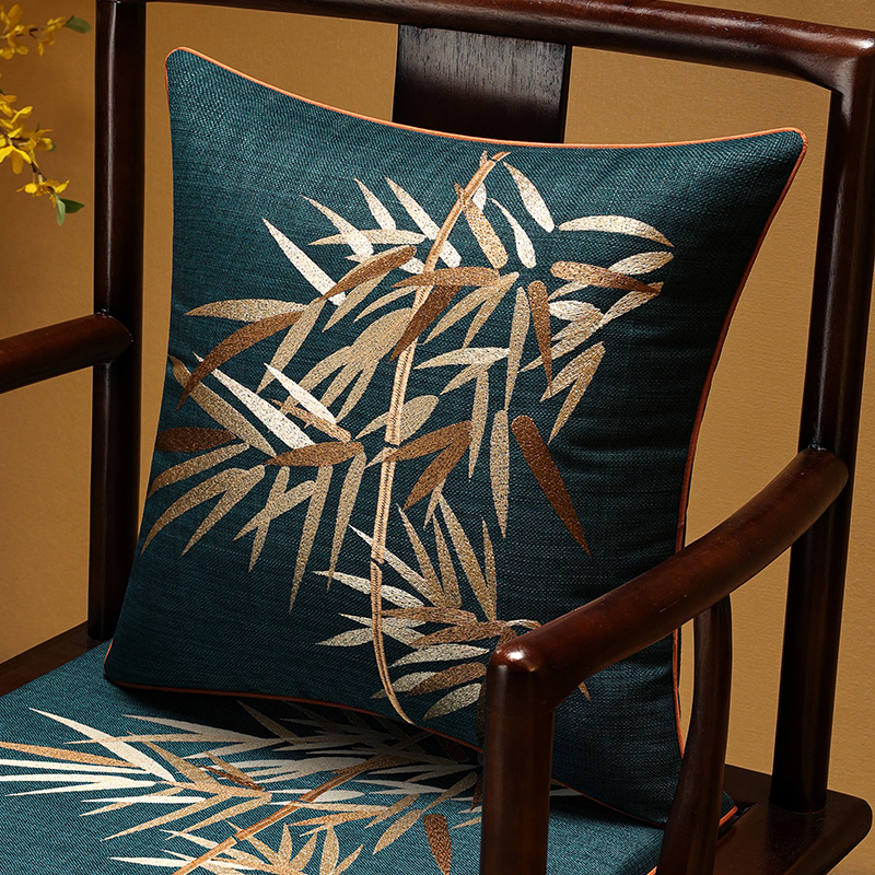 中式古典抱枕红木椅子腰枕靠垫沙发客厅腰枕办公室护腰大靠背靠枕