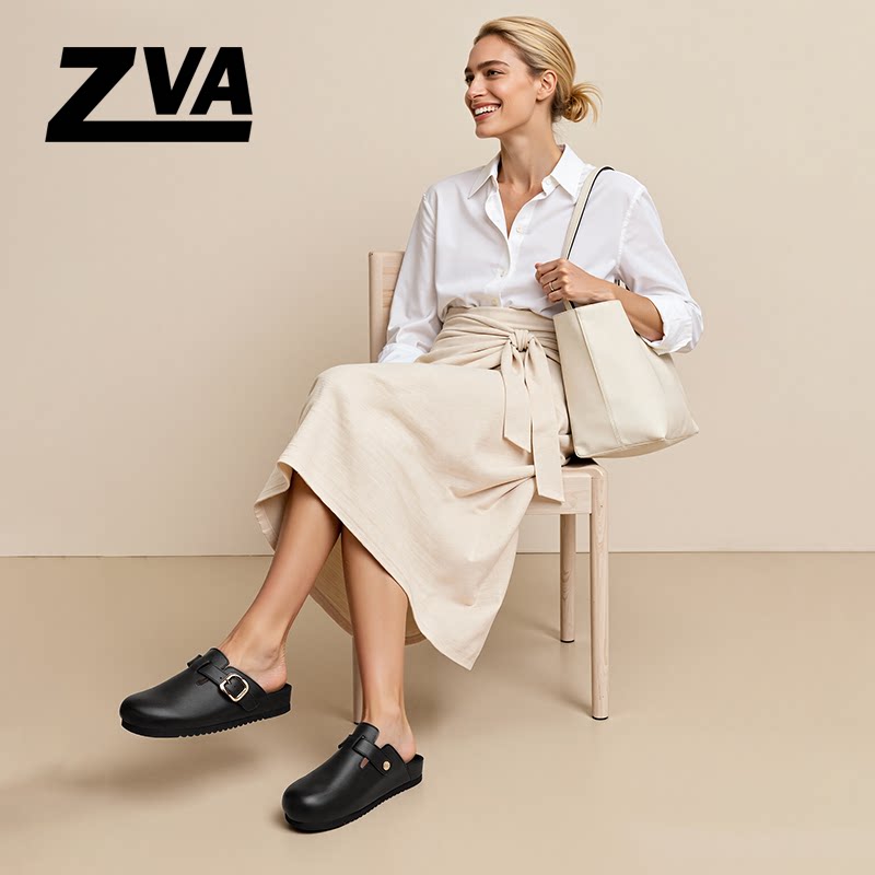 ZVA官方旗舰店正品包头勃肯鞋女