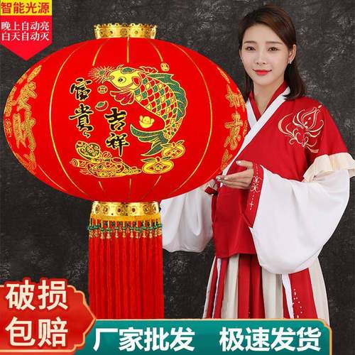 新款春节户外大红灯笼阳台一对过年大门口中国风吊宫灯装挂饰