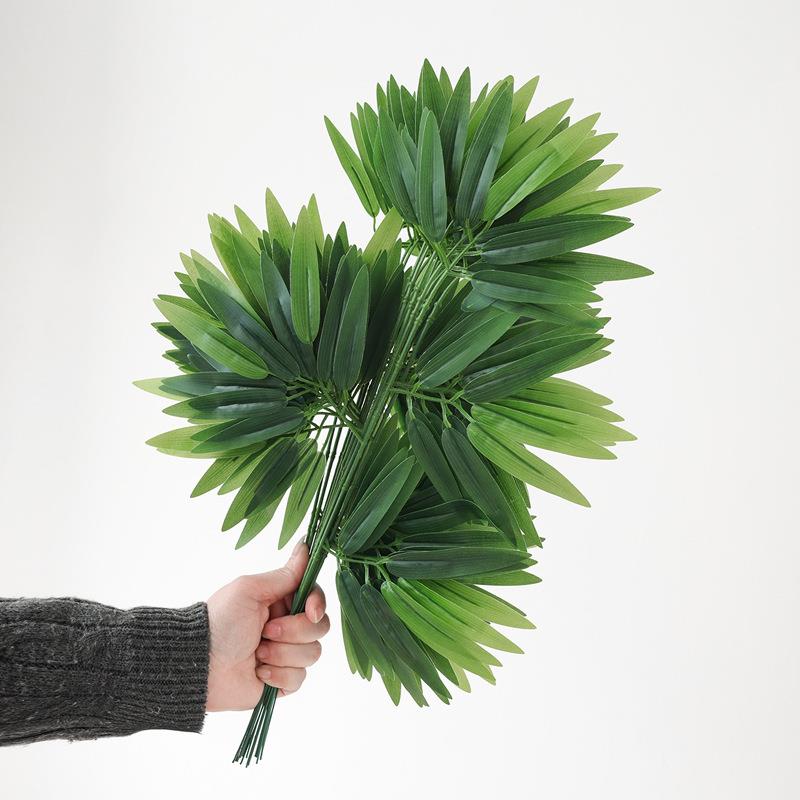 仿真竹叶假竹子枝塑料小竹叶单枝竹子装饰假树叶绿叶子屏风装饰