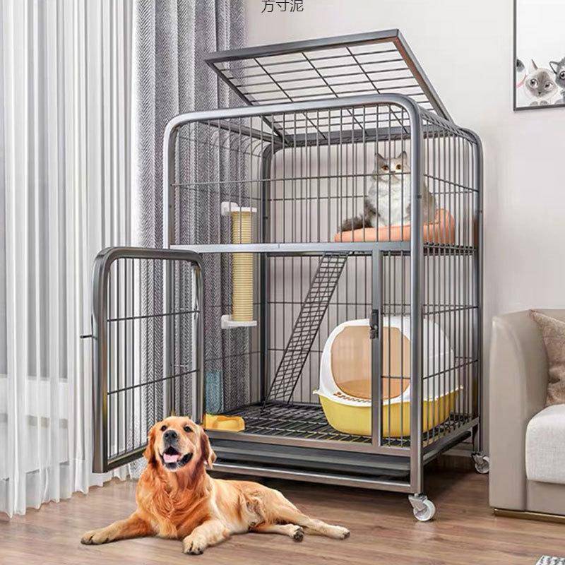 猫别墅超大自由空间加粗加密带厕所猫咪宠物猫舍猫屋猫笼家用室内