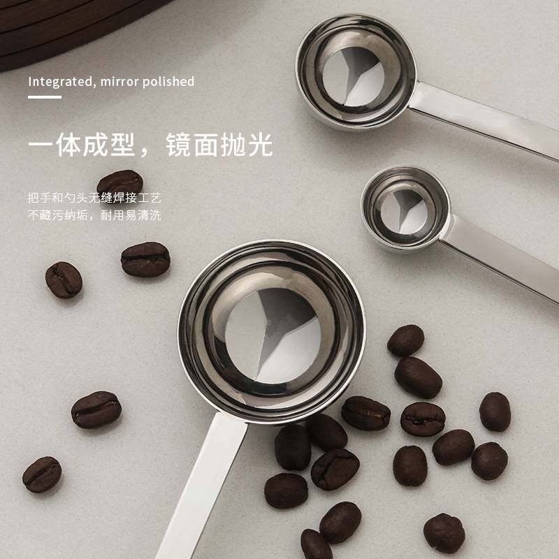 厂家现货25ml咖啡量勺304不锈钢长柄量勺8ml咖啡豆量勺小型勺4ml