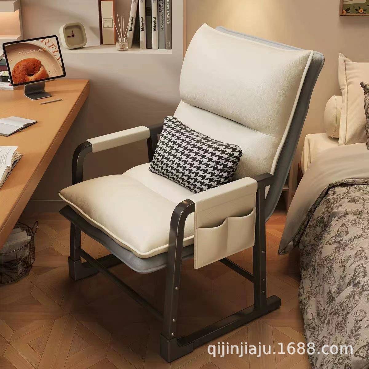 电脑椅折叠懒人沙发椅休闲舒适久坐靠背办公椅可躺午休躺椅电竞椅