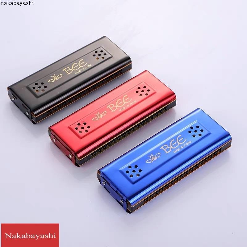 蜜蜂BEE16孔双面双调口琴（彩盒装）初学者彩色儿童口吹乐器