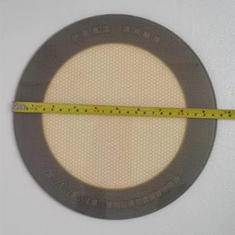 圆形245MM钛晶玻璃面板煮茶炉烤盘电火盆电暖炉24.5CM透明钛晶