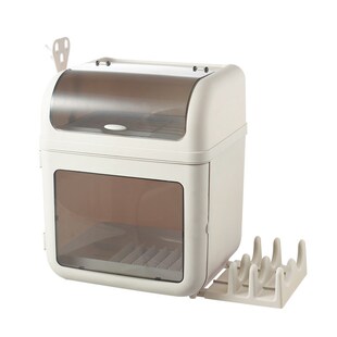 碗柜沥水碗筷架厨房防虫防尘双层分区大容量带盖碗筷收纳盒碗碟架