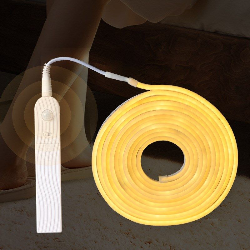 感应灯带床下充电式床底灯条悬浮床免接线人体自动不用插电的灯带