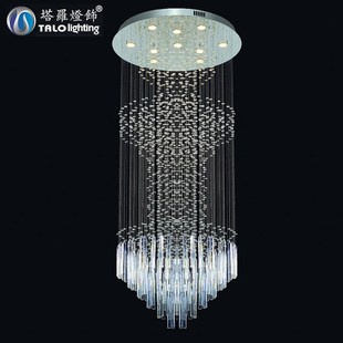 中山古镇灯饰水晶灯吊灯简约复式楼梯灯酒店别墅工程灯长吊灯