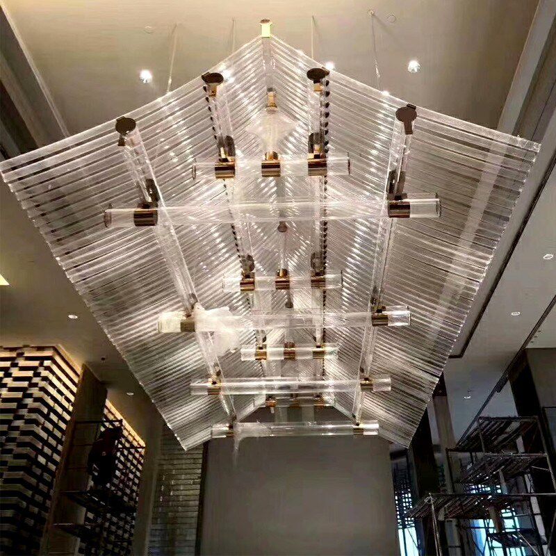 新中式屋檐吊灯中国风酒店售楼部饭店包间仿古创意房子造型定制灯