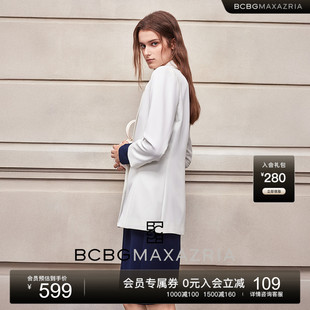 上衣外套 流行气质高级设计感金属扣饰女士西装 BCBG25早秋新款 时尚