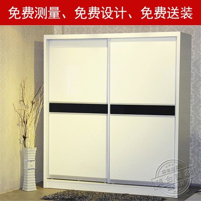 合肥定制移门衣柜推拉门衣柜百叶门波浪卧室组合家具整体衣柜吊柜