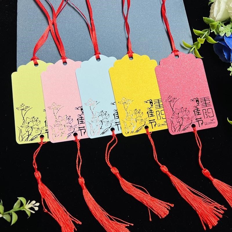 创意重阳节祝福小贺卡片定制敬老祝福小卡片挂件吊牌爱心卡