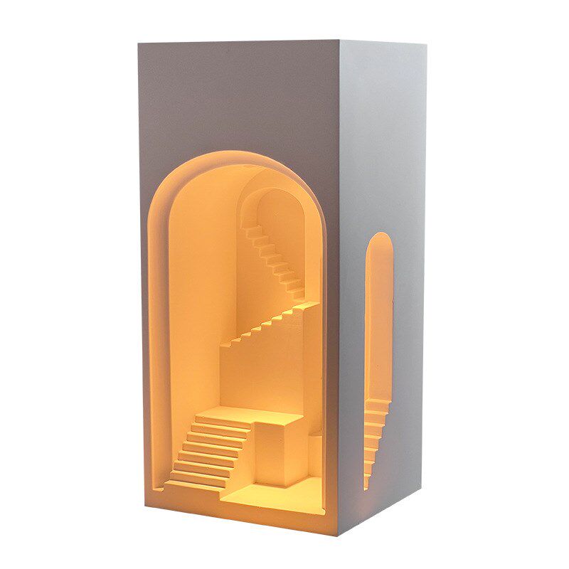 内嵌式台阶石膏壁灯楼梯走廊过道转角嵌入式墙体壁灯人体感应夜灯