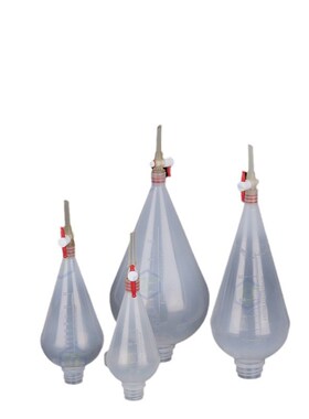 塑料白色带刻度梨形分液漏斗聚丙烯PP分液漏斗125/250/500/1000ml