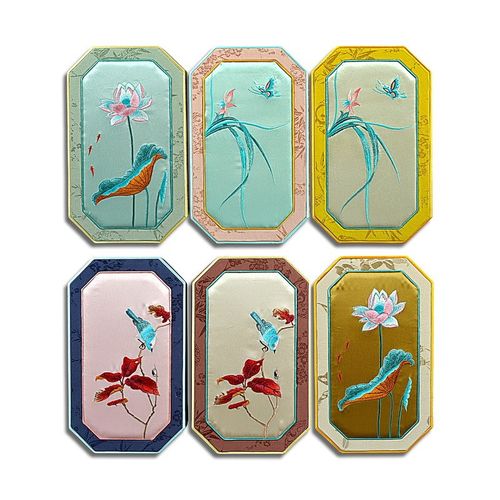 25*15*8 高端苏绣珠宝首饰盒大容量多种配饰收纳盒古典玉器礼品盒